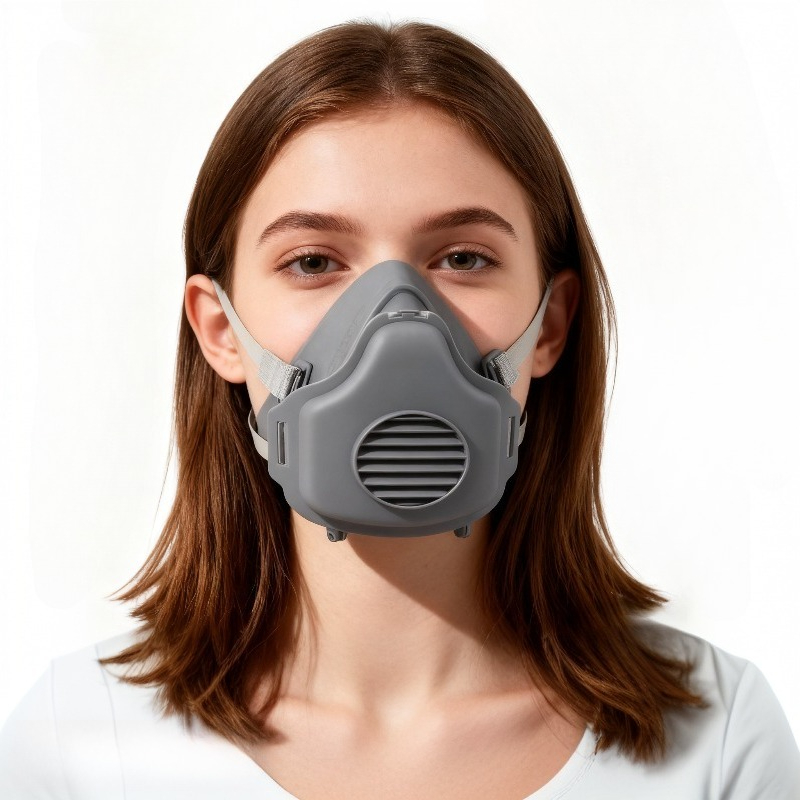 Respirator Half Face - 防塵マスク 防塵作業用安全ゴムマスク ハーフフェイス防塵マスク コットンフィルター付き 住宅清掃、大工、建築、研磨作業用