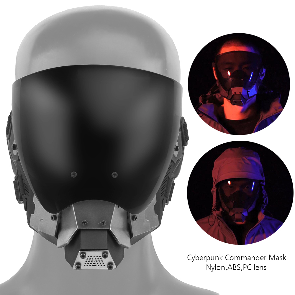 Anti Pollution Mask - タクティカルエアソフトマスク,屋外スキーマスク,防曇ゴーグル,ハロウィーンや音楽祭,sci-fi,サイバーパンク,シェルター,軍