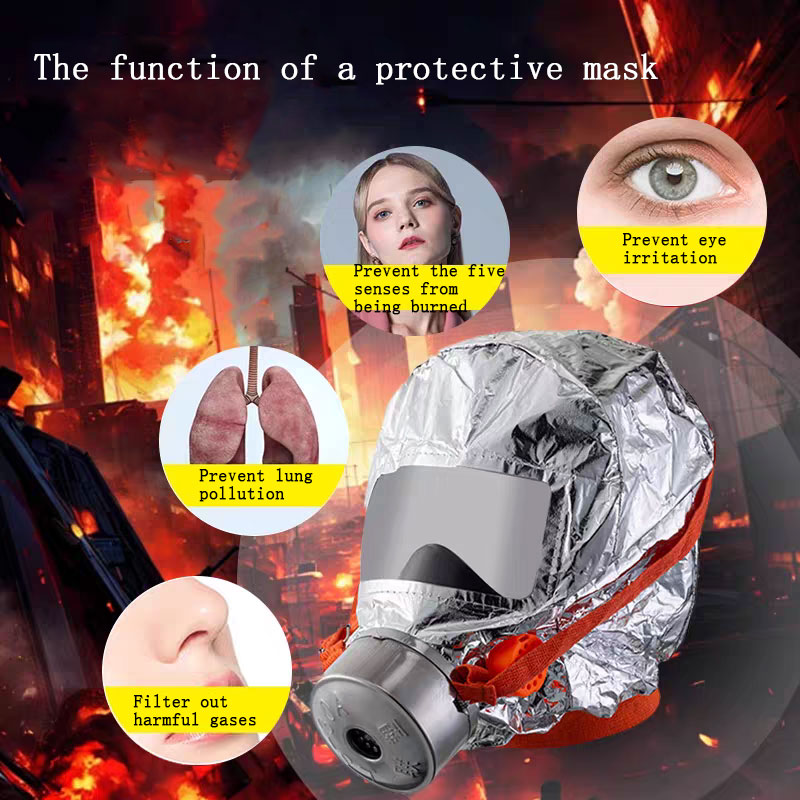 Kn95 Respirator Mask - 安全防火自己救助呼吸器訓練用ガスマスク、脱出用フード、防煙呼吸器、緊急脱出用保護マスク