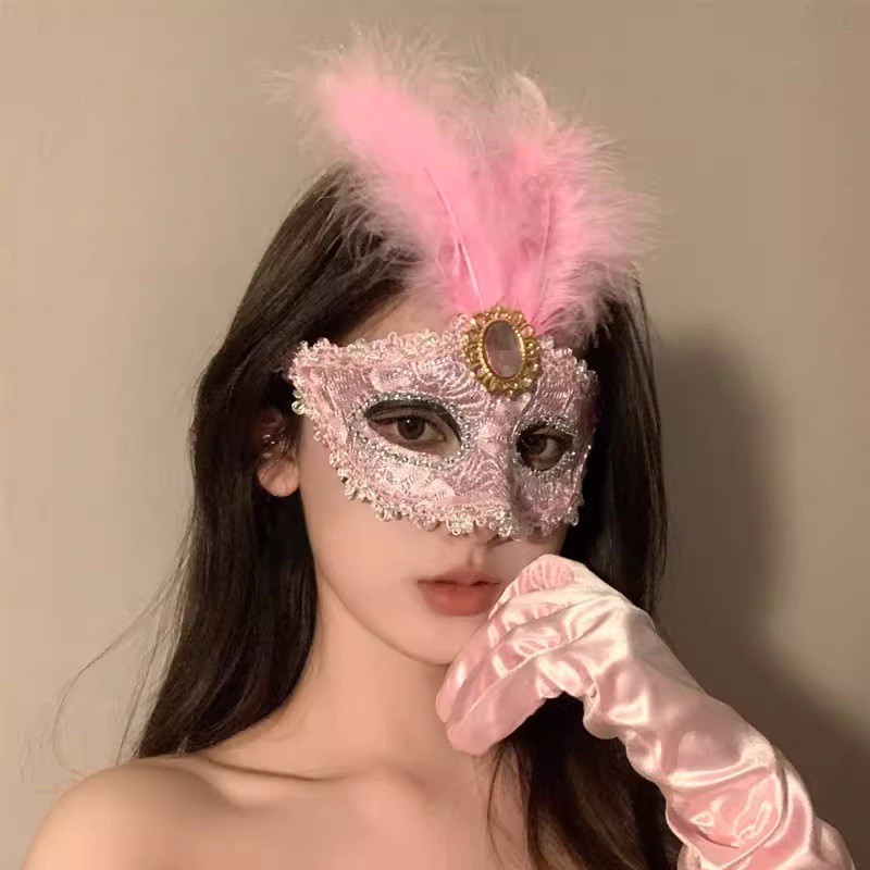 Respirator Half Face - 女性仮装マスクベネチアンコスチュームハーフフェイスコスチュームコスプレレースアイカバーハロウィンカーニバルパーティー蝶の羽マスク