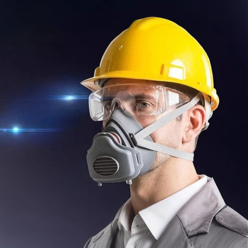 防塵マスク 防塵作業用安全ゴムマスク ハーフフェイス防塵マス - Respirator Half Face のレビューと価格