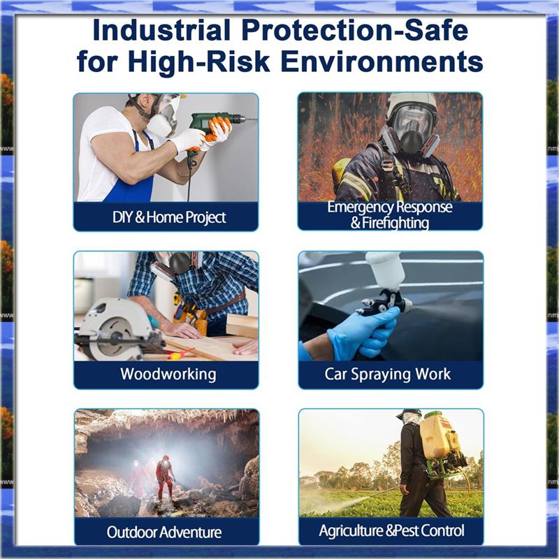 LJL 再利用可能なフルフェイスマスク防塵マスク化学物質の取 - Dust Mask Construction のレビューと価格