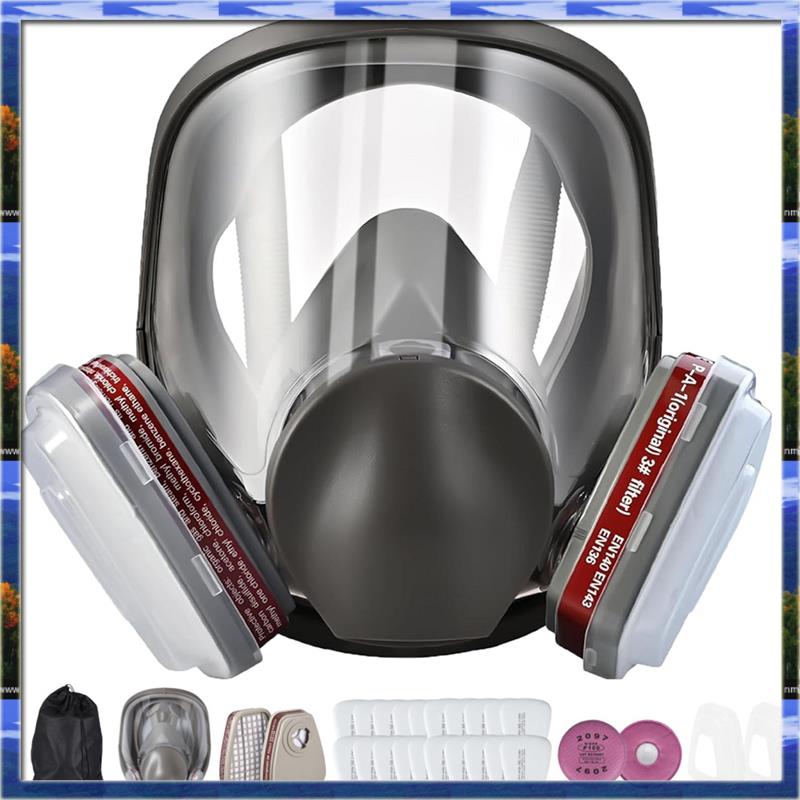 LJL 再利用可能なフルフェイスマスク防塵マスク化学物質の取 - Dust Mask Construction のレビューと価格