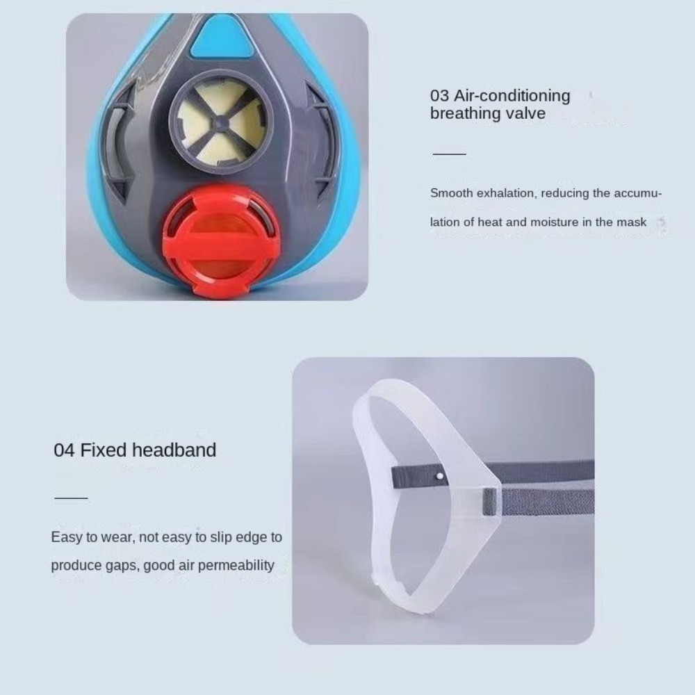 シリコン製防塵ハーフマスク 再利用可能 交換可能なフィルター - Respirator Half Face のレビューと価格