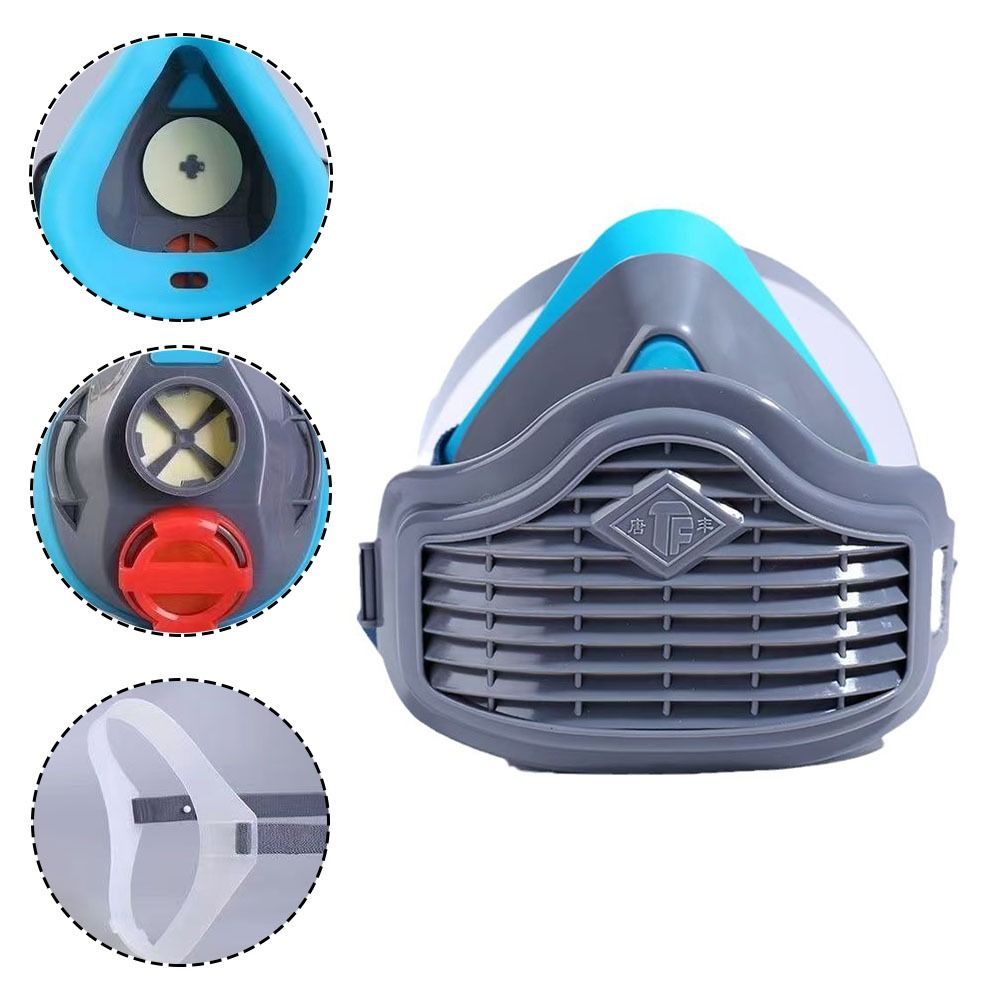 シリコン製防塵ハーフマスク 再利用可能 交換可能なフィルター - Respirator Half Face のレビューと価格