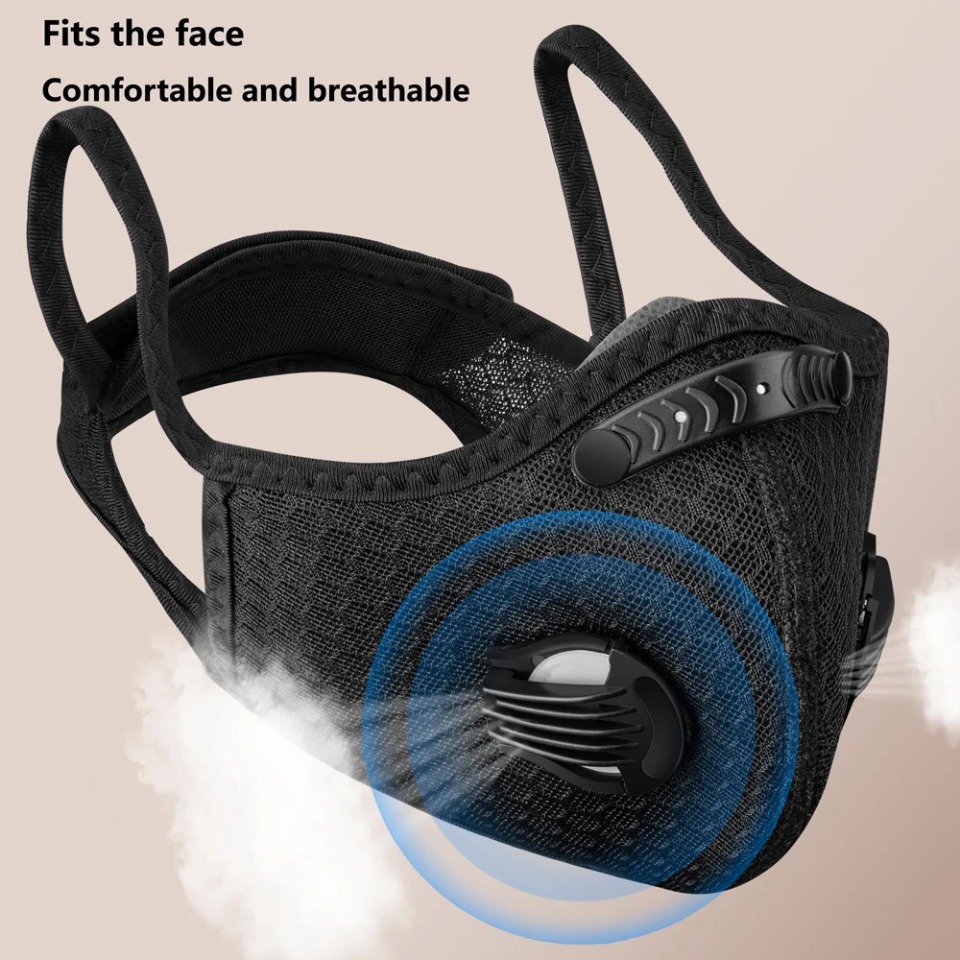 1 個サイクリングマスク活性炭フィルターマスク PM2.5  - Anti Pollution Mask のレビューと価格
