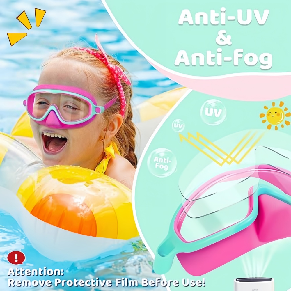 子供用スイムゴーグル ノーズカバー付き UV耐衝撃 広視野  - Anti Pollution Mask のレビューと価格