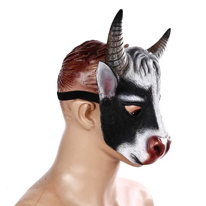 PU フォーム 3D リアルな動物牛頭マスクカーニバルイース - Respirator Half Face のレビューと価格