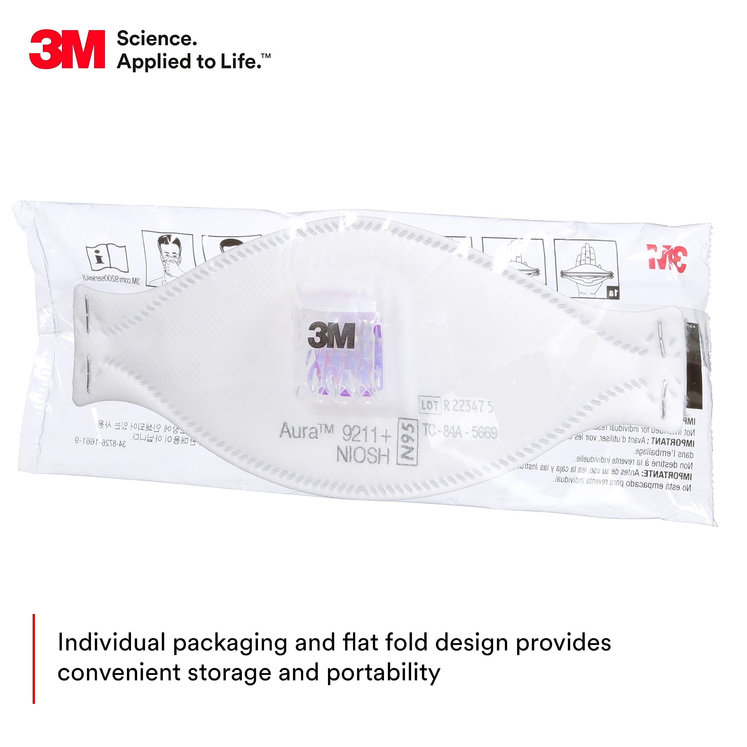 3M オーラ 9211+ 粒子状物質用呼吸器 N95 使い捨 - Kn95 Respirator Mask のレビューと価格