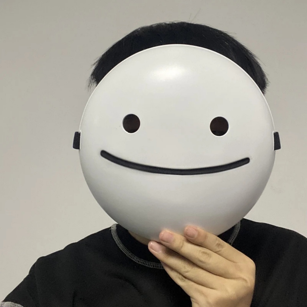 アニメドリームコスプレスマイルマスク大人用フルフェイスホワイ - Kids Face Mask のレビューと価格