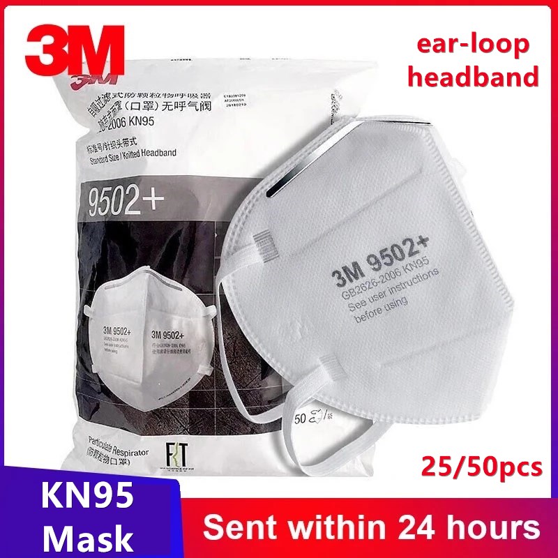 成人用の本物の保護ヘッドバンド,3m,kn95,9501 9 - 3M Mask 9502+ のレビューと価格