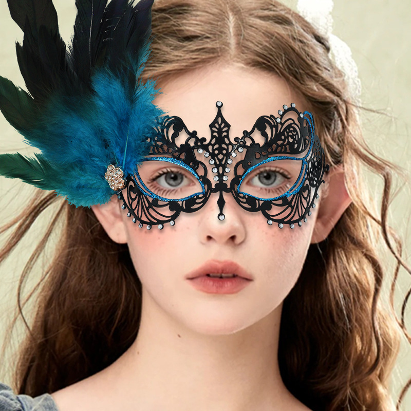 ハロウィン ハーフフェイスマスク グリッターラインストーン付 - Kids Face Mask のレビューと価格
